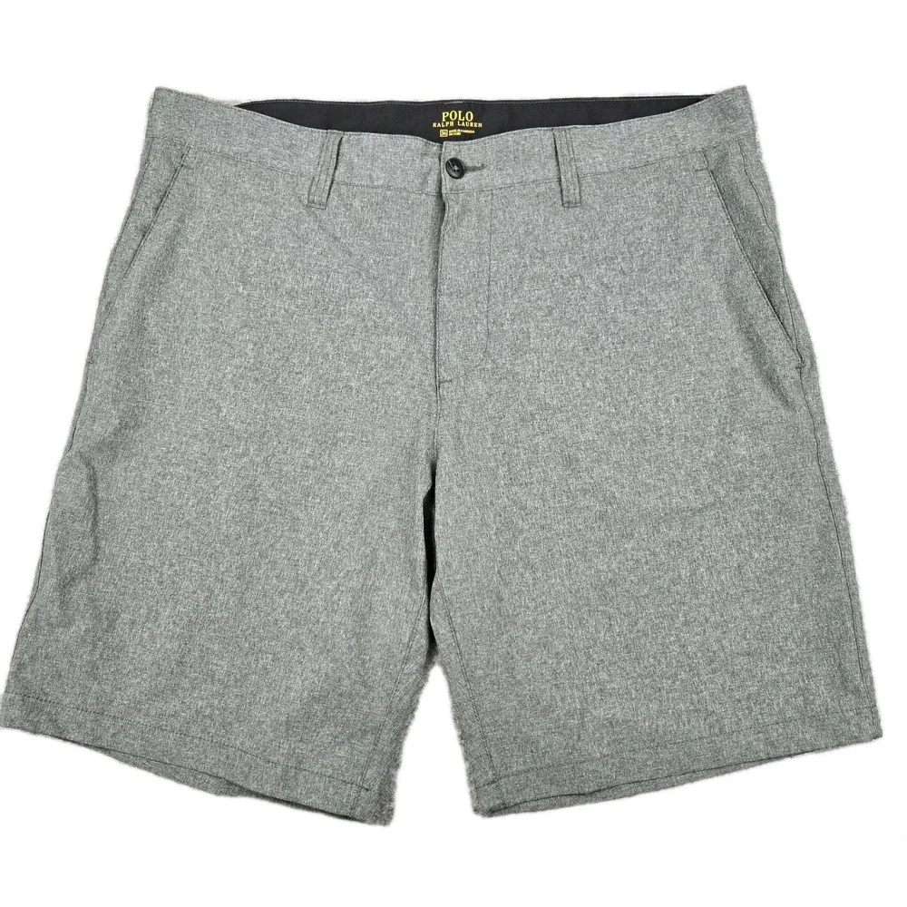 Polo Ralph Lauren 34 x 9 Gray Tech Wicking Hybrid Golf Shorts Preppy Performance